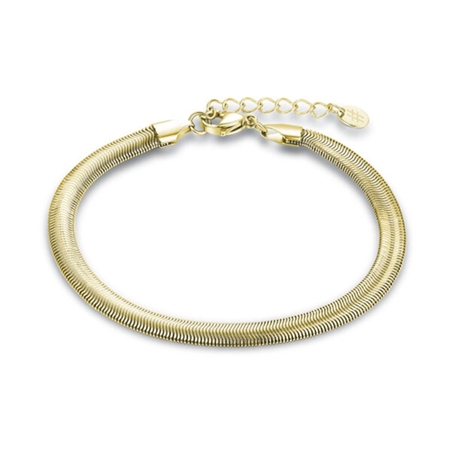 BRAND GIOIELLI POISON BRACCIALE CATENA SNAKE IN ACCIAIO PVD ORO - 51BR053G-1 - 51BR053G-1