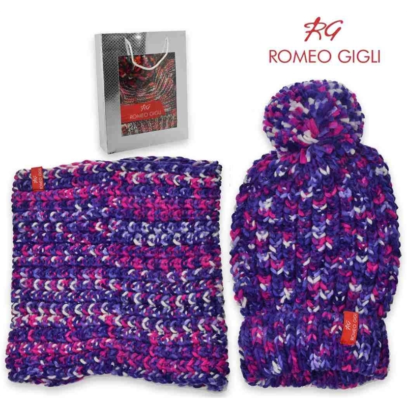 ROMEO GIGLI SET CAPPELLO E SCALDACOLLO CON BUSTA REGALO