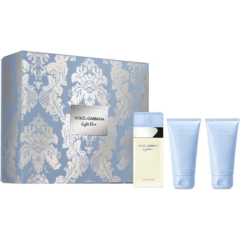 DOLCE & GABBANA COFFRET LIGHT BLUE DONNA EDT 50ML + B/L 50ML + S/G 50ML