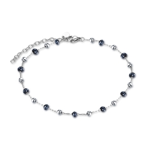 BRAND GIOIELLI SUMMER VIBES CAVIGLIERA CON CRISTALLI NERI ED EMATITE - 14AL022N-1 - 14AL022N-1
