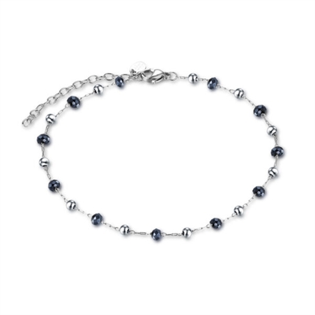 BRAND GIOIELLI SUMMER VIBES CAVIGLIERA CON CRISTALLI NERI ED EMATITE - 14AL022N-1 - 14AL022N-1