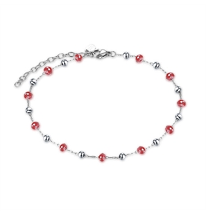 BRAND GIOIELLI SUMMER VIBES CAVIGLIERA CON CRISTALLI ROSSI ED EMATITE - 14AL022R-1 - 14AL022R-1