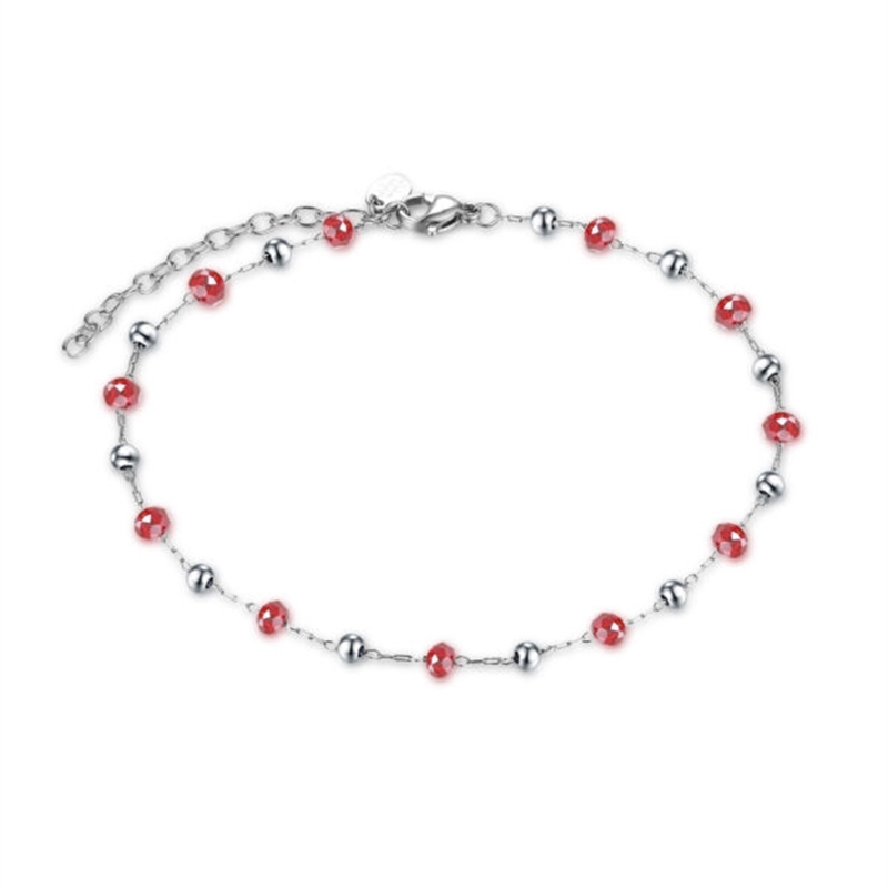 BRAND GIOIELLI SUMMER VIBES CAVIGLIERA CON CRISTALLI ROSSI ED EMATITE BRAND GIOIELLI SUMMER VIBES CAVIGLIERA CON CRISTALLI ROSSI ED EMATITE
