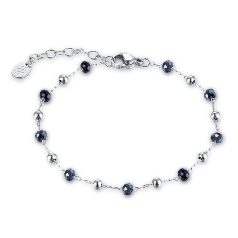 BRAND GIOIELLI SUMMER VIBES BRACCIALE CON CRISTALLI NERI BRAND GIOIELLI SUMMER VIBES BRACCIALE CON CRISTALLI NERI