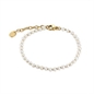 BRAND GIOIELLI PERLE DI LUNA BRACCIALE IN MADREPERLA E SFERE DI ACCIAIO PVD ORO
