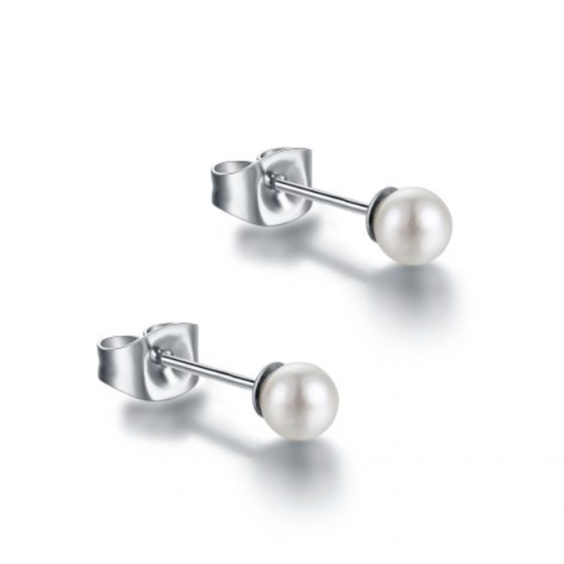 BRAND GIOIELLI PERLE DI LUNA ORECCHINI LOBO IN MADREPERLA 3MM