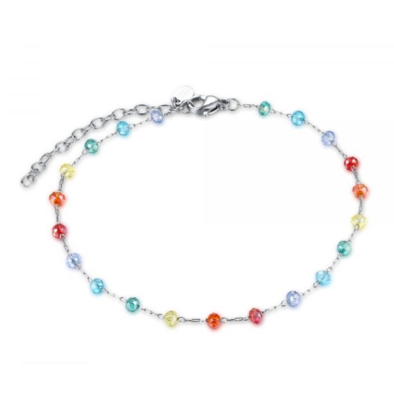 BRAND GIOIELLI SUMMER VIBES CAVIGLIERA CON CRISTALLI ARCOBALENO ED EMATITI