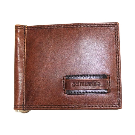 Portafoglio Uomo Vera Pelle Con Ferretto Per Banconote Per Carte Credito Marrone - 8034011011399-1 - 8034011011399-1