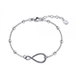BRAND GIOIELLI BRACCIALE INFINITO CON PALLINI IN ACCIAIO
