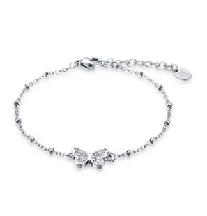 BRAND GIOIELLI SHINE BRACCIALE FARFALLA CON CRISTALLI BIANCHI - 19BR004-1 - 19BR004-1