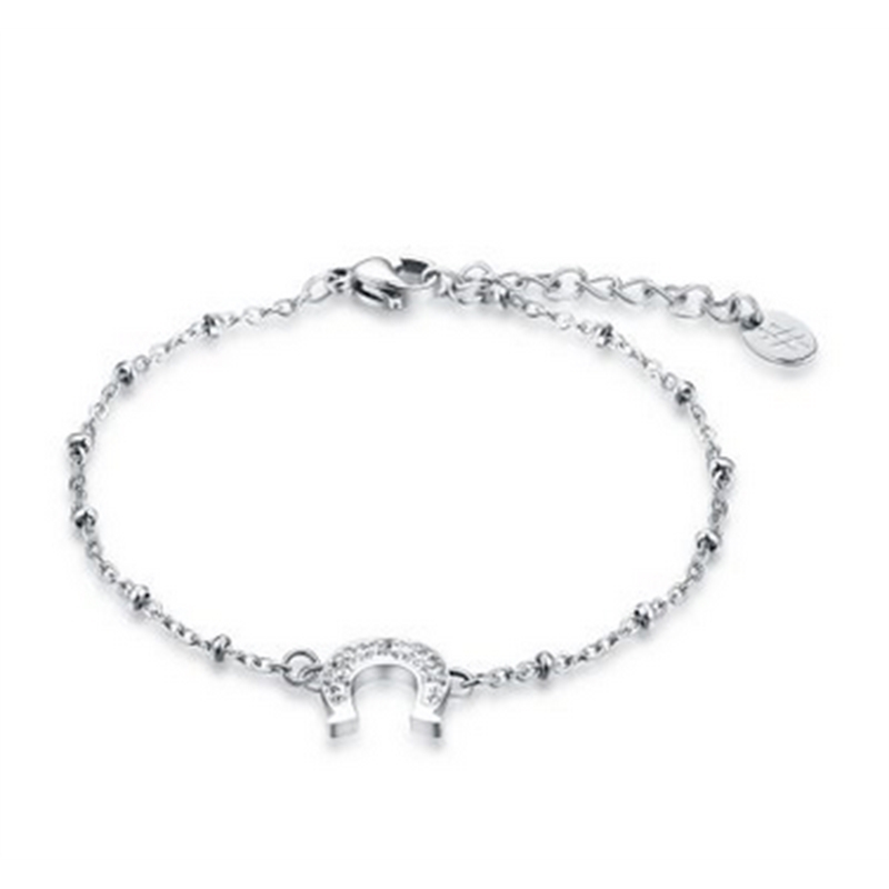 BRAND GIOIELLI SHINE BRACCIALE FERRO DI CAVALLO CON CRISTALLI BIANCHI