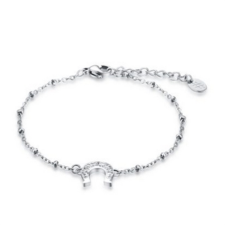 BRAND GIOIELLI SHINE BRACCIALE FERRO DI CAVALLO CON CRISTALLI BIANCHI - 19BR008-1 - 19BR008-1