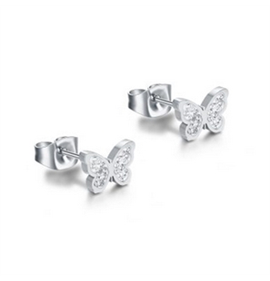 BRAND GIOIELLI SHINE ORECCHINI FARFALLA CON CRISTALLI BIANCHI - 19ER004-1 - 19ER004-1
