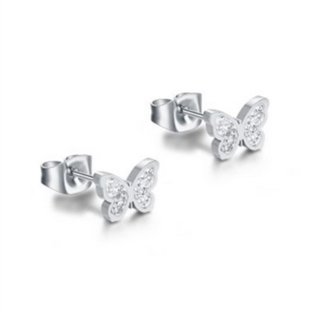 BRAND GIOIELLI SHINE ORECCHINI FARFALLA CON CRISTALLI BIANCHI - 19ER004-1 - 19ER004-1