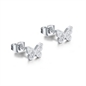 BRAND GIOIELLI SHINE ORECCHINI FARFALLA CON CRISTALLI BIANCHI