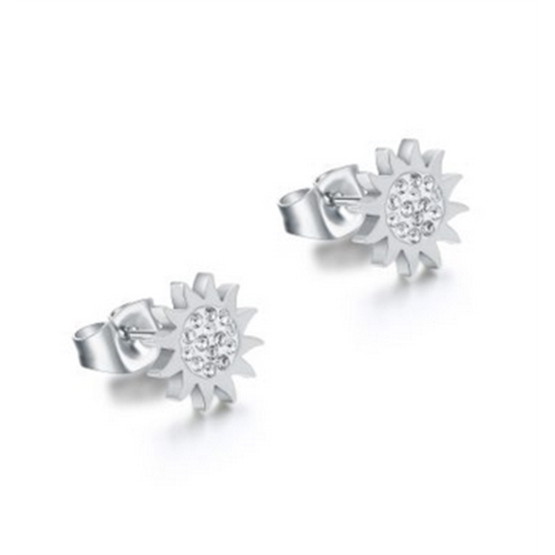BRAND GIOIELLI SHINE ORECCHINI SOLE CON CRISTALLI BIANCHI