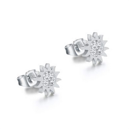 BRAND GIOIELLI SHINE ORECCHINI SOLE CON CRISTALLI BIANCHI - 19ER006-1 - 19ER006-1
