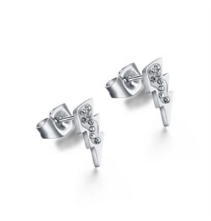 BRAND GIOIELLI SHINE ORECCHINI FULMINE CON CRISTALLI BIANCHI - 19ER009-1 - 19ER009-1
