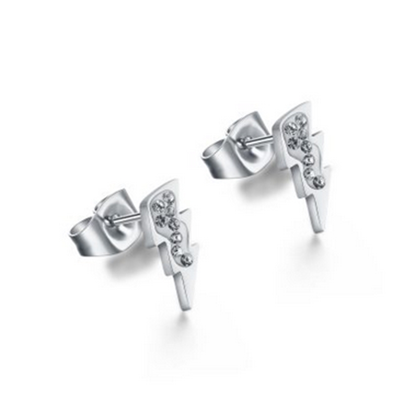BRAND GIOIELLI SHINE ORECCHINI FULMINE CON CRISTALLI BIANCHI