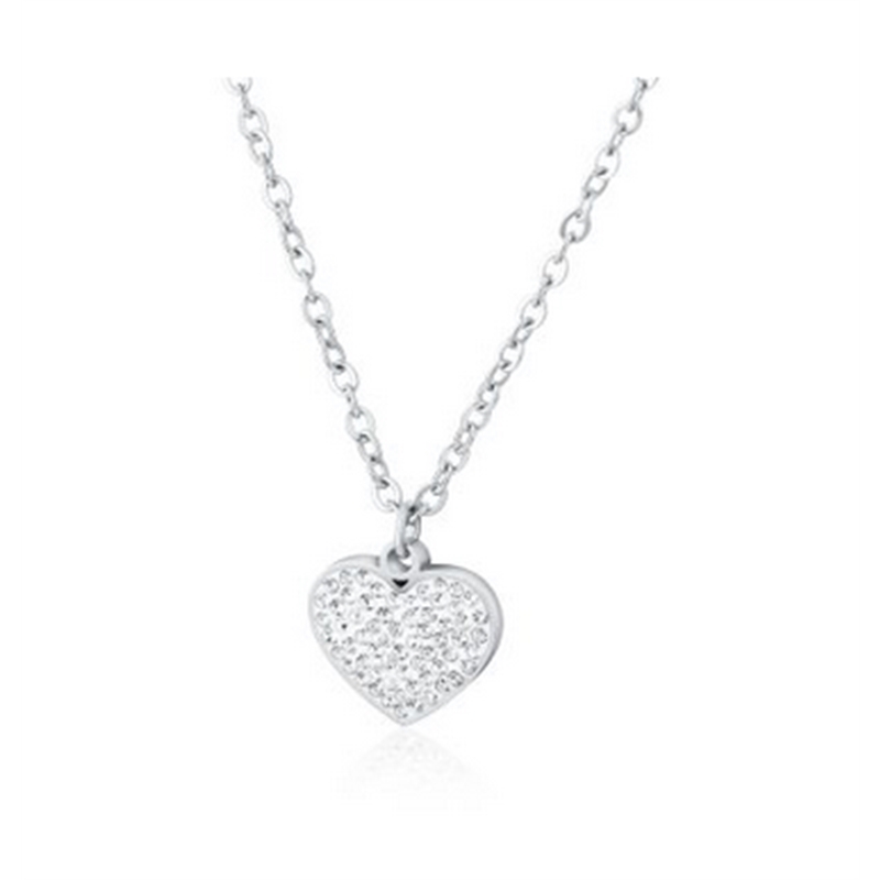 BRAND GIOIELLI SHINE COLLANA CUORE CON CRISTALLI BIANCHI