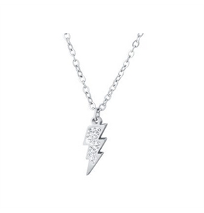BRAND GIOIELLI SHINE COLLANA FULMINE CON CRISTALLI BIANCHI - 19NK009-1 - 19NK009-1