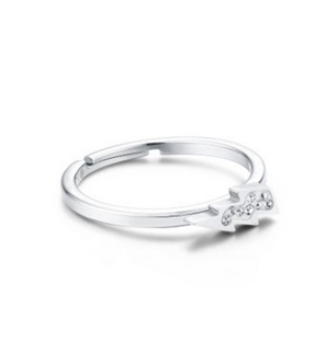 BRAND GIOIELLI SHINE ANELLO FULMINE REGOLABILE CON CRISTALLI BIANCHI MIS. 15/17 - 19RG009-15-1 - 19RG009-15-1