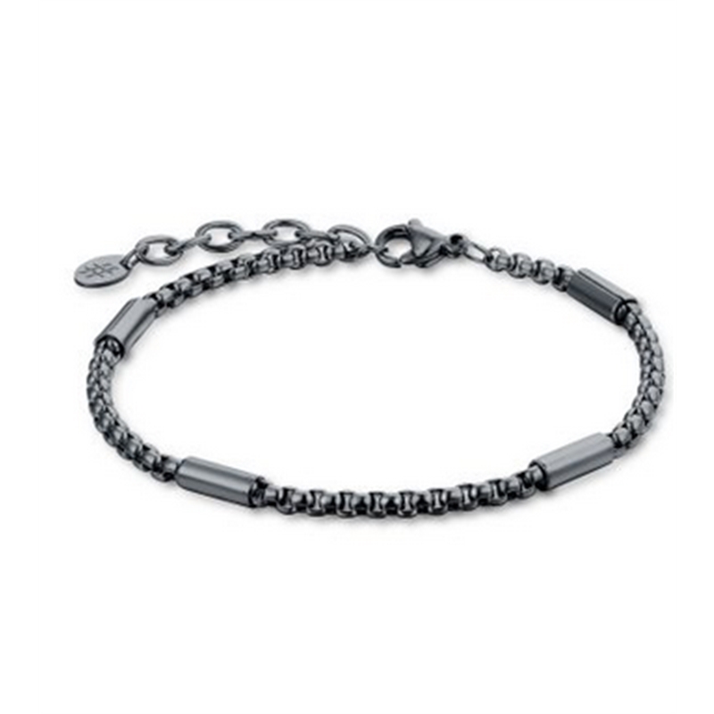 BRAND GIOIELLI EMPIRE BRACCIALE BARILOTI IN ACCIAIO NERO BRAND GIOIELLI EMPIRE BRACCIALE BARILOTI IN ACCIAIO NERO