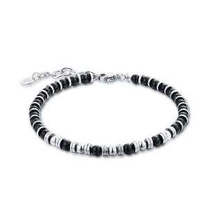 BRAND GIOIELLI EMPIRE BRACCIALE CON AGATA NERA ED EMATITE - 55BR008N-1 - 55BR008N-1