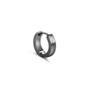 BRAND GIOIELLI EMPIRE ORECCHINO SCATTINO SINGOLO IN ACCIAIO 10MM NERO - 55ER001N-1 - 55ER001N-1