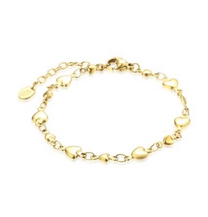 BRAND GIOIELLI GOOD FEELING BRACCIALE CATENA CUORE IN PVD ORO - 03BR021G-1 - 03BR021G-1