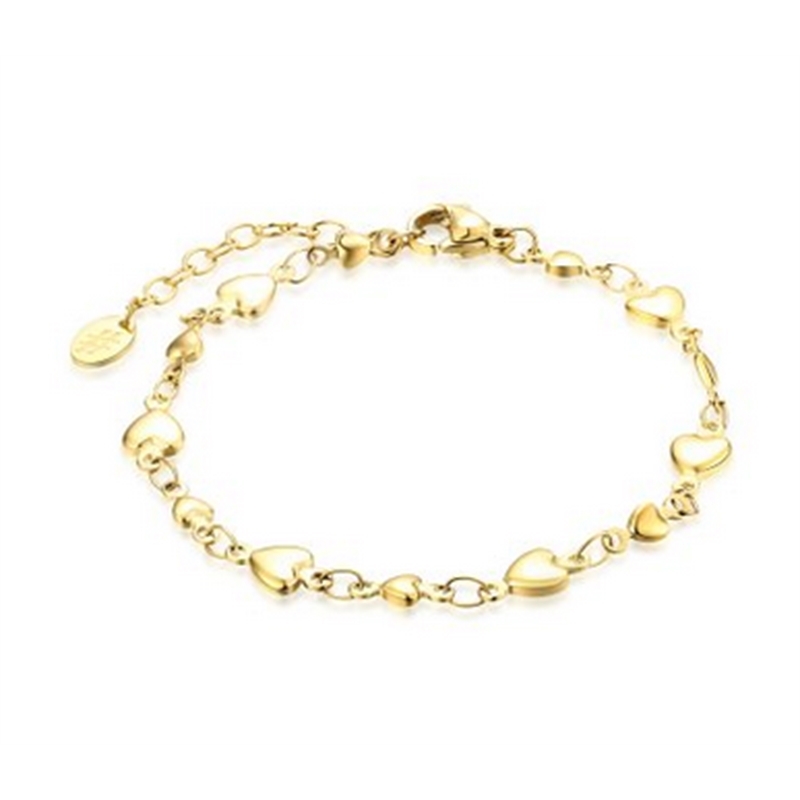 BRAND GIOIELLI GOOD FEELING BRACCIALE CATENA CUORE IN PVD ORO BRAND GIOIELLI GOOD FEELING BRACCIALE CATENA CUORE IN PVD ORO