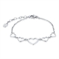 BRAND GIOIELLI GOOD FEELING BRACCIALE 5 CUORI VUOTI IN ACCIAIO BRAND GIOIELLI GOOD FEELING BRACCIALE 5 CUORI VUOTI IN ACCIAIO