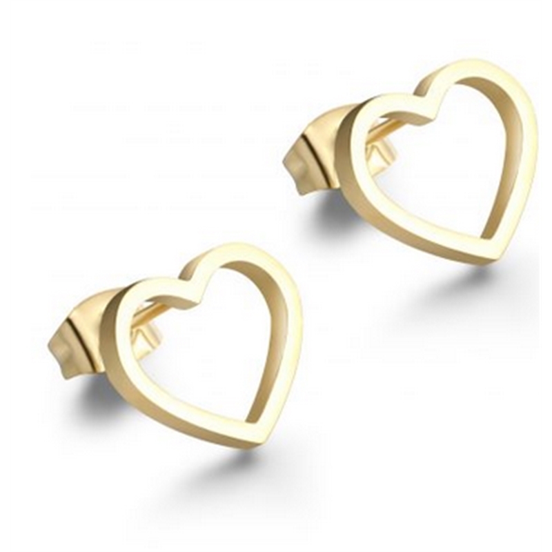 BRAND GIOIELLI GOOD FEELING ORECCHII CON CUORE VUOTO GRANDE A LOBO IN PVD ORO BRAND GIOIELLI GOOD FEELING ORECCHII CON CUORE VUOTO GRANDE A LOBO IN PVD ORO