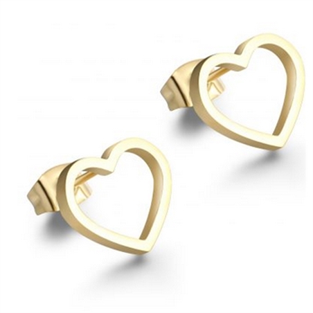 BRAND GIOIELLI GOOD FEELING ORECCHII CON CUORE VUOTO GRANDE A LOBO IN PVD ORO - 03ER005G-1 - 03ER005G-1