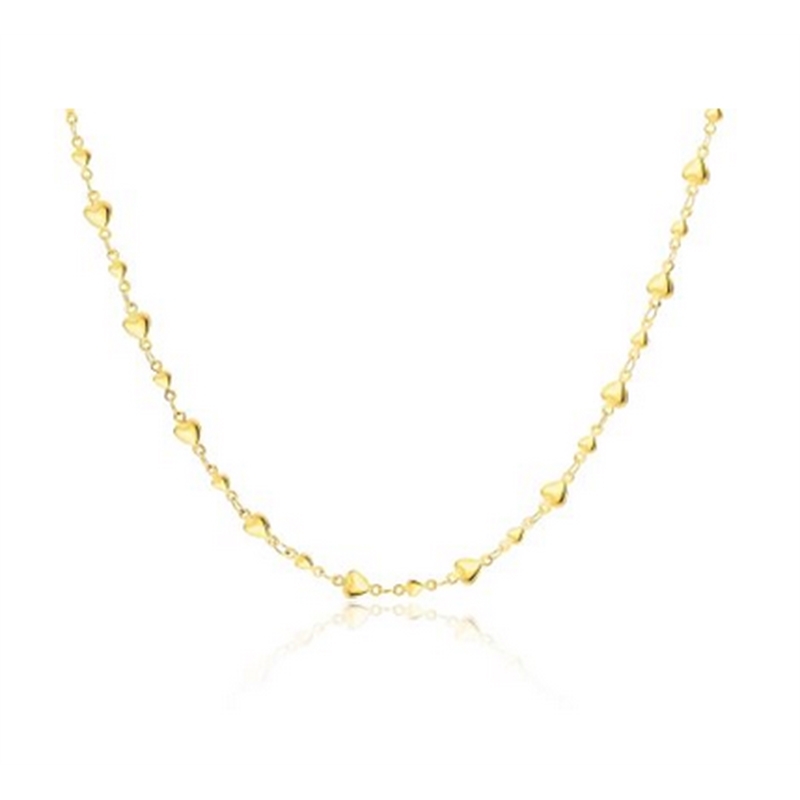 BRAND GIOIELLI GOOD FEELING COLLANA CATENA CUORI PICCOLI E GRANDI IN PVD ORO BRAND GIOIELLI GOOD FEELING COLLANA CATENA CUORI PICCOLI E GRANDI IN PVD ORO