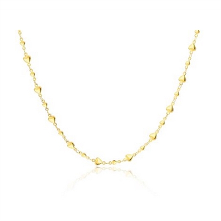 BRAND GIOIELLI GOOD FEELING COLLANA CATENA CUORI PICCOLI E GRANDI IN PVD ORO - 03NK016G-1 - 03NK016G-1