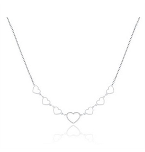 BRAND GIOIELLI GOOD FEELING COLLANA 7 CUORI VUOTI IN ACCIAIO - 03NK018-1 - 03NK018-1