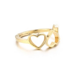 BRAND GIOIELLI GOOD FEELING ANELLO CON 3 CUORI VUOTI IN PVD ORO MIS. 15/17 - 03RG007G-15-1 - 03RG007G-15-1
