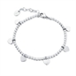 BRAND GIOIELLI BRACCIALE TENNIS CRISTALLI BIANCHI CON CUORI PENDENTI