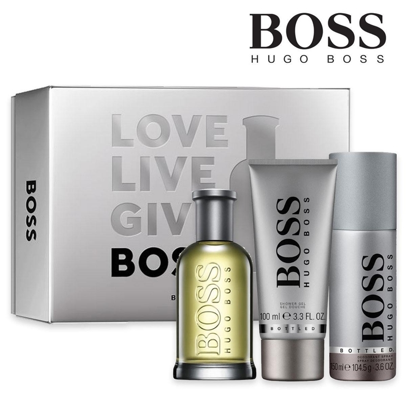 BOSS BOTTLED FOR MEN COFFRET EDT 100ML + S/G 100ML E DEO SPRAY 150ML BOSS BOTTLED FOR MEN COFFRET EDT 100ML + S/G 100ML E DEO SPRAY 150ML