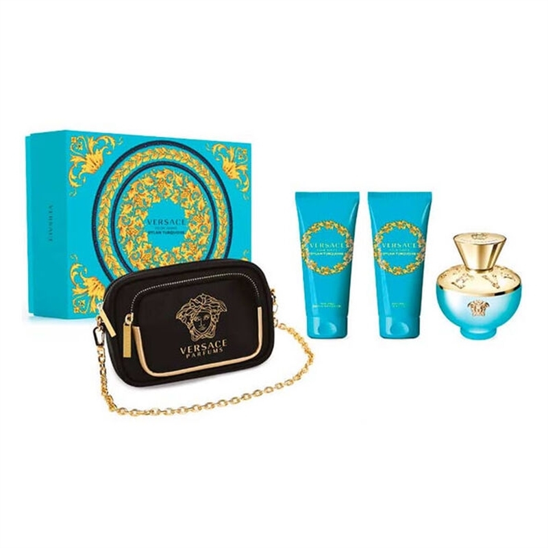 VERSACE DYLAN TURQUOISE COFFRET DONNA EDT 100ML + S/G 100ML + B/L 100ML + POCHETTE VERSACE DYLAN TURQUOISE COFFRET DONNA EDT 100ML + S/G 100ML + B/L 100ML + POCHETTE
