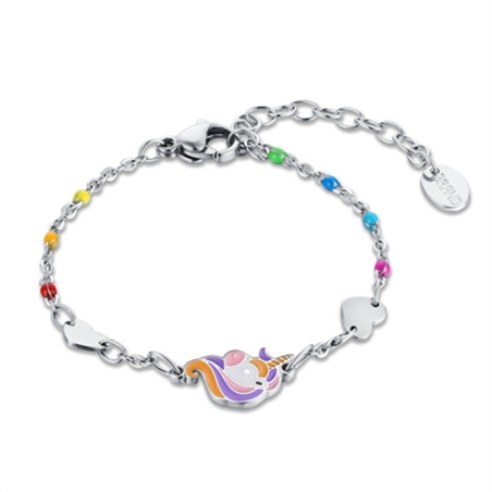 BRAND GIOIELLI INCANTO BRACCIALE ARCOBALENO CON UNICORNO E CUORI - 22BR012-1 - 22BR012-1
