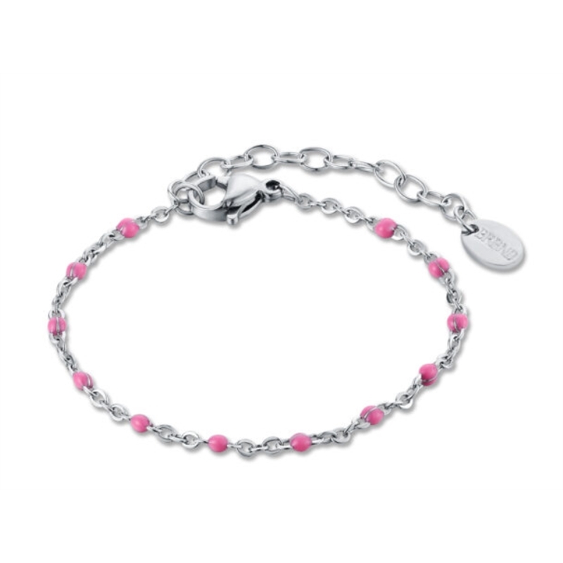 BRAND GIOIELLI INCANTO BRACCIALE CATENA SMALTO ROSA