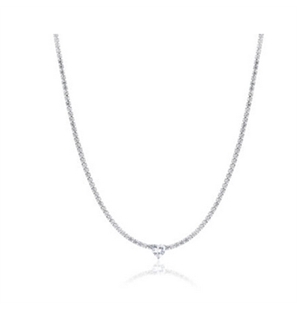 BRAND GIOIELLI ATTIMI COLLANA TENNIS CON CRISTALLO A FORMA DI CUORE BIANCO - 14NK016W-1 - 14NK016W-1