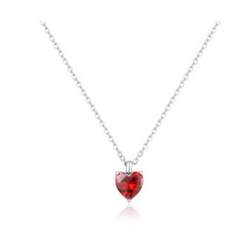 BRAND GIOIELLI ATTIMI COLLANA CON PENDENTE CRISTALLO A FORMA DI CUORE ROSSO BRAND GIOIELLI ATTIMI COLLANA CON PENDENTE CRISTALLO A FORMA DI CUORE ROSSO