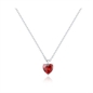 BRAND GIOIELLI ATTIMI COLLANA CON PENDENTE CRISTALLO A FORMA DI CUORE ROSSO BRAND GIOIELLI ATTIMI COLLANA CON PENDENTE CRISTALLO A FORMA DI CUORE ROSSO