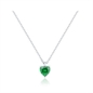 BRAND GIOIELLI ATTIMI COLLANA CON PENDENTE CRISTALLO A FORMA DI CUORE VERDE