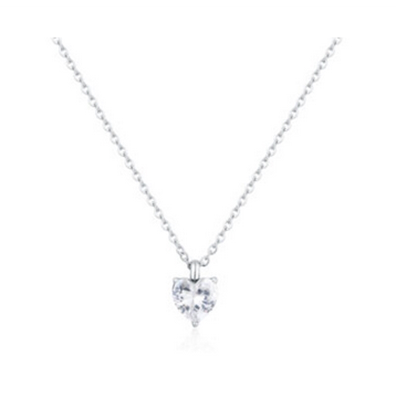 BRAND GIOIELLI ATTIMI COLLANA CON PENDENTE CRISTALLO A FORMA DI CUORE BIANCO