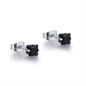 BRAND GIOIELLI METROPOLIS ORECCHINO PUNTO LUCE QUADRATO NERO 4MM