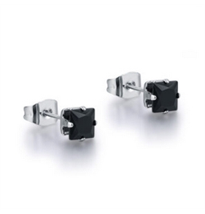 BRAND GIOIELLI METROPOLIS ORECCHINO PUNTO LUCE QUADRATO NERO 5MM - 14ER035N-1 - 14ER035N-1